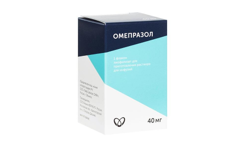 Омепразол, лиофил д/р-ра д/инф 40мг фл №1