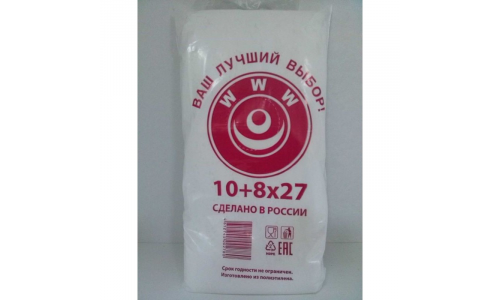 Пакет 8смX27см фасов ПНД 10+