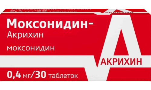 Моксонидин Акрихин, таблетки ппо 0.4мг №30