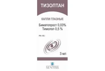 Тизоптан, капли глазн 0,3мг/мл+5мг/мл 3мл