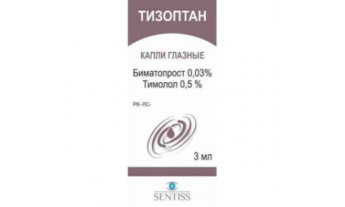 Тизоптан, капли глазн 0,3мг/мл+5мг/мл 3мл