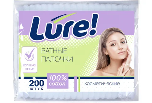 Lure ватные палочки №200 п/э