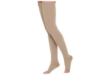 Чулки 2 кл компрес до бедра р.6 крем откр мысок ЧС2П-К