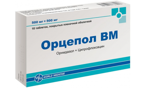 Орцепол ВМ, таблетки ппо 500мг+500мг №10