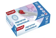 Перчатки смотр виниловые Паклан р.M пар н/стер н/опудр