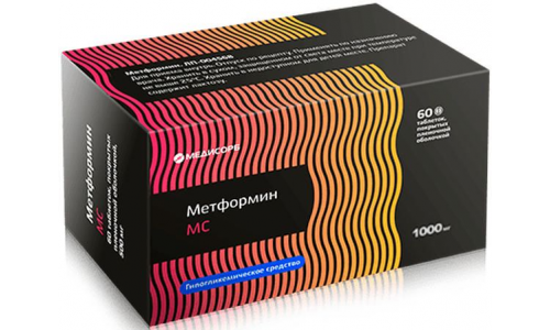 Метформин МС, таблетки ппо 1000мг №60