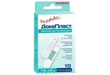 Пластырь антимикробный н/ткан ДокаПласт 1,9х7,2см №10 с мирамистином
