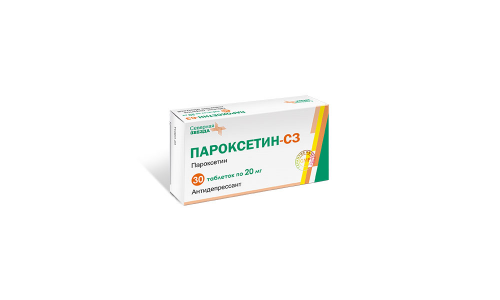Пароксетин СЗ, таблетки ппо 20мг №30