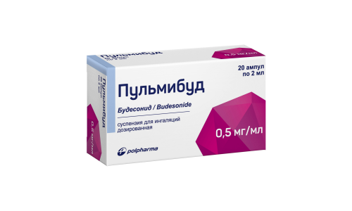 Пульмибуд, суспензия для инг доз 0,5мг/мл 2мл №20