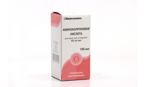 Аминокапроновая кислота, раствор для инф 50мг/мл 100мл