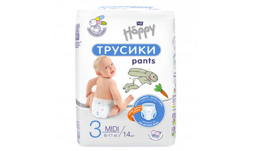 Белла Бэби Хэппи трусики-подгузники для детей р.3 №14 6-11 кг