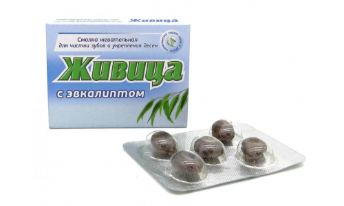 Живица Таежная смолка, жев №5 эвкалипт