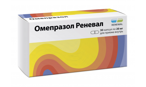 Омепразол Реневал, капсулы кишечнораств 20мг №30