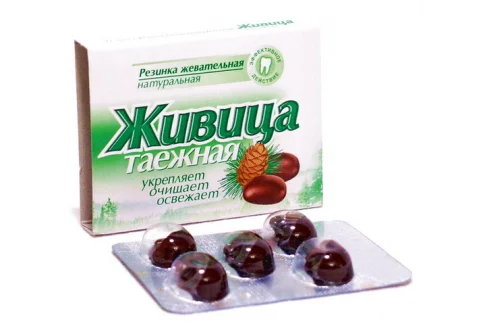 Живица таежная смолка, жев №5