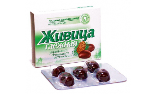 Живица таежная смолка, жев №5