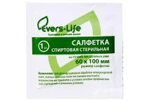 Салфетки спирт для инъекций Эверс Мед 60х100мм №1
