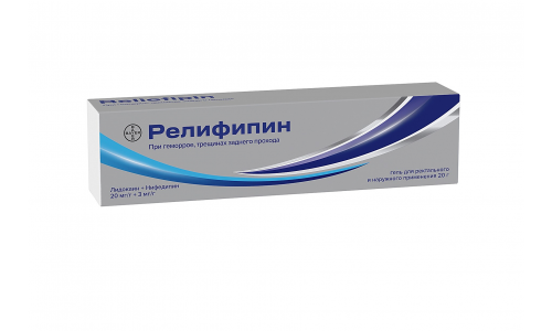 Релифипин, гель для рект и наруж примен 20мг/г+3мг/г 20г