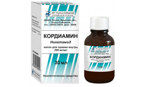 Кордиамин, капли для внутр примен 250мг/мл 30мл