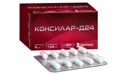 Консилар-Д24, капсулы 1,25мг+5мг №60