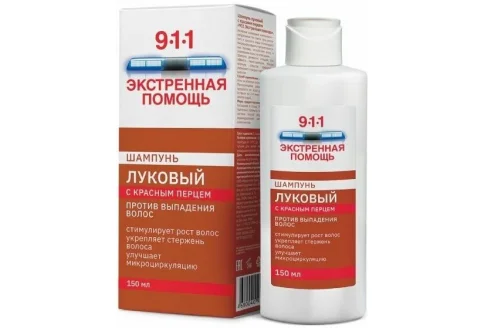 911 Экстренная Помощь шампунь луковый 150мл с красным перцем