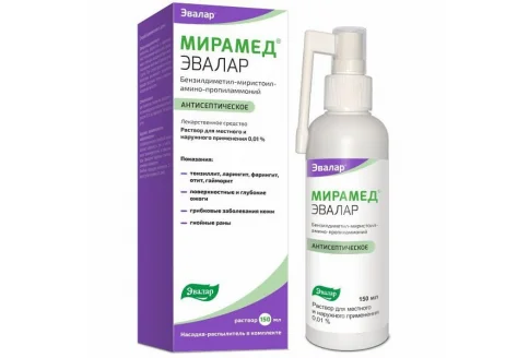 Мирамед Эвалар, раствор для наруж и местн примен 0,01% 150мл + насадка