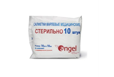 Салфетки стер Ангел 10х10см №10 неткан матер сорбц