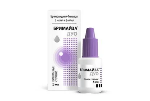 Бримайза Дуо, капли глазн 2мг/мл+5мг/мл 5мл