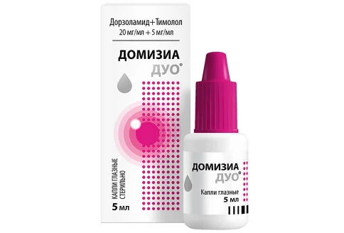 Домизиа Дуо, капли глазн 20мг/мл+5мг/мл 5мл