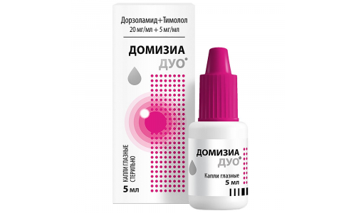 Домизиа Дуо, капли глазн 20мг/мл+5мг/мл 5мл