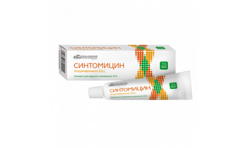 Синтомицин, линим 10% 25г