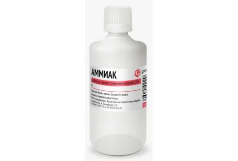 Аммиак, раствор для наруж примен и инг 10% 100мл