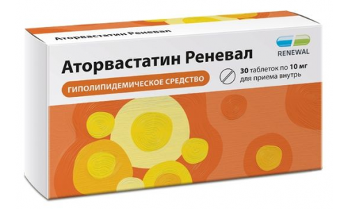Аторвастатин-Реневал, таблетки ппо 10мг №30