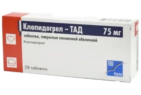 Клопидогрел ТАД, таблетки ппо 75мг №28