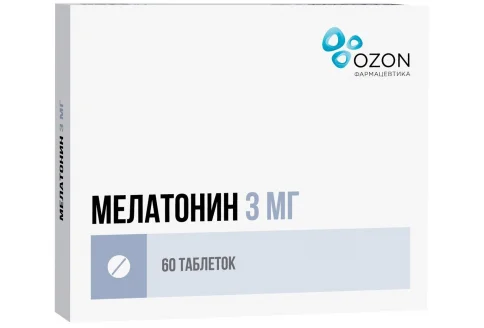 Мелатонин, таблетки ппо 3мг №60