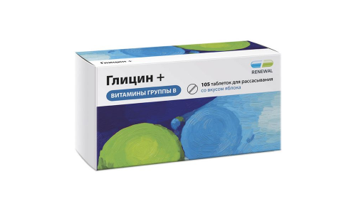 Глицин + витамины группы B, таблетки для рассас №105
