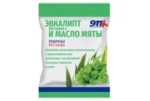911 леденцы эвкалипт+вит С+масло мяты 50г