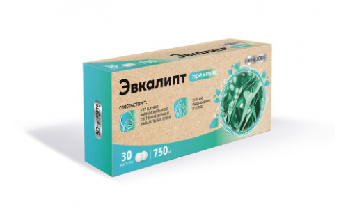 Эвкалипт премиум биофорте таб д/рассас 750мг №30