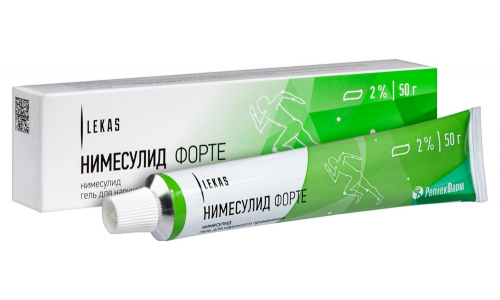 Нимесулид форте, гель д/наружн примен 2% 50г