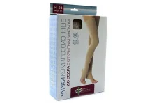 Чулки 1 кл компрес до бедра р.4 крем откр мысок