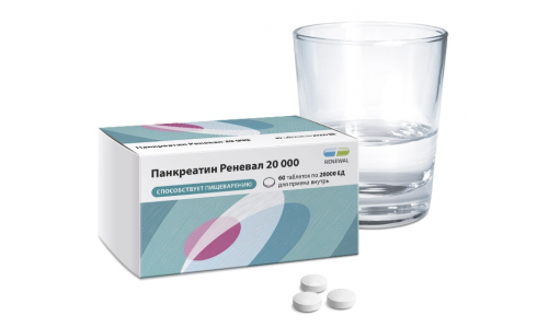 Панкреатин 20000-Реневал, таблетки ппо кишечнораств 20тыс ЕД №60 фото 3