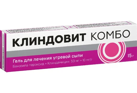 Клиндовит комбо, гель для наруж примен 50мг+10мг/г 15г