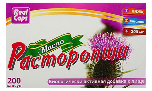 Масло расторопши, капсулы 300мг №200 перв холодный отжим