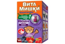 ВитаМишки Фокус+, пастилки жев №60 черника