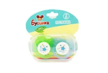 Бусинка пустышка силик 6-18 мес круглая 2шт 420