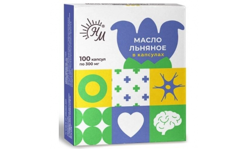 Масло льняное, капс 300мг №100 СолНат