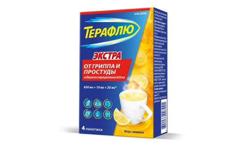 ТераФлю Экстра, порошок для раствора для внутр №4 лимон