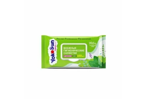 Yokosun Eco салфетки влаж для дет №100 с крышкой