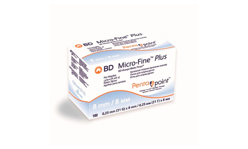 BD Микро-Файн Плюс иглы для шриц-ручки 0,25ммX8мм р.31G №100