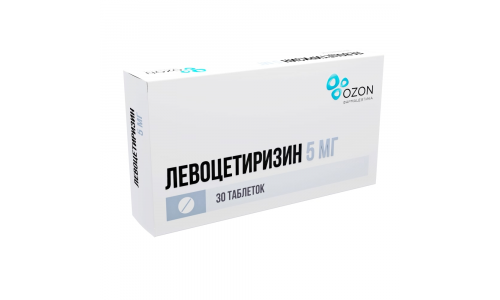 Левоцетиризин, таблетки ппо 5мг №30