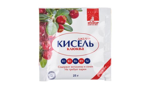 Джели Плюс кисель гран 25г клюква